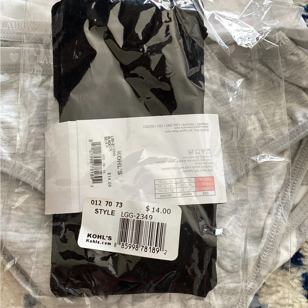 Girls  Black Sports Bra with Colorful Panties and black tights - Picture 3 of 16